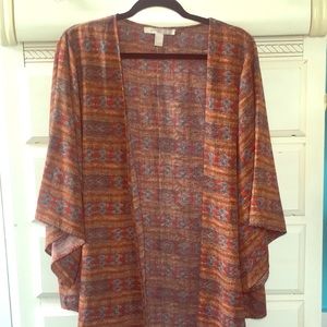 Brown and orange Kimono